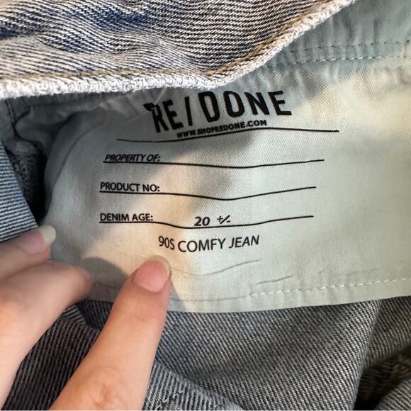 Re/Done Originals 90s Comfy Jean In Sunfaded Destroy 25 - Picture 5 of 7